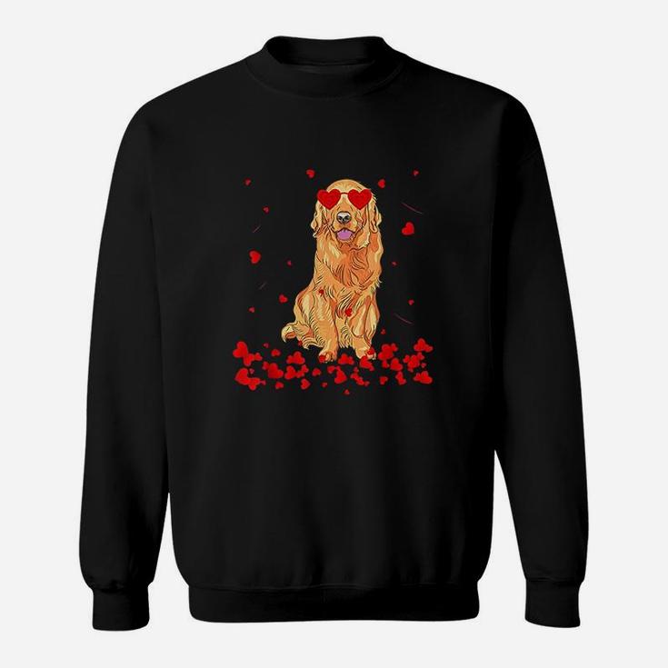 Heart Valentines Day Gift Dog Dad Dog Mom Sweat Shirt