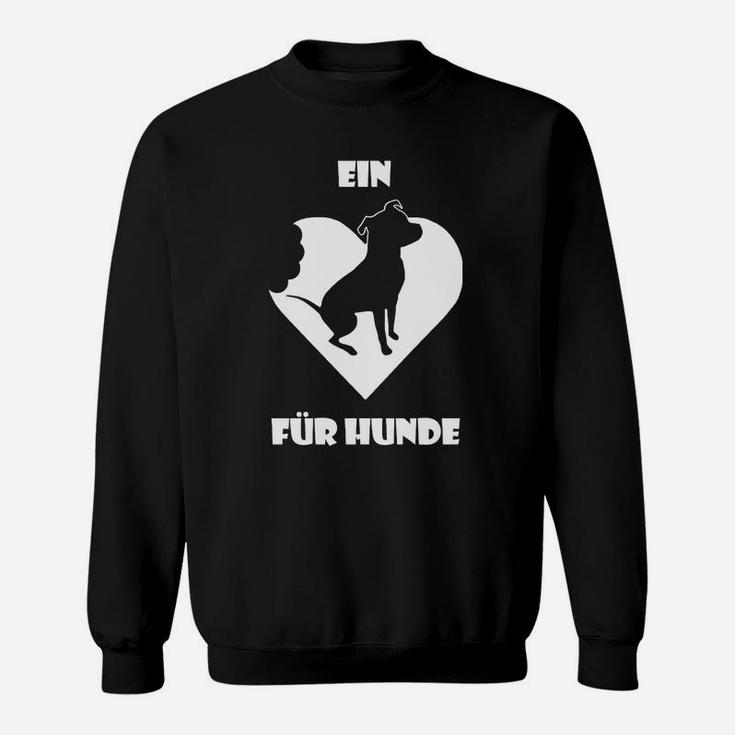 Herz Hunde Liebhaber Sweatshirt Schwarz, Design für Haustierfreunde