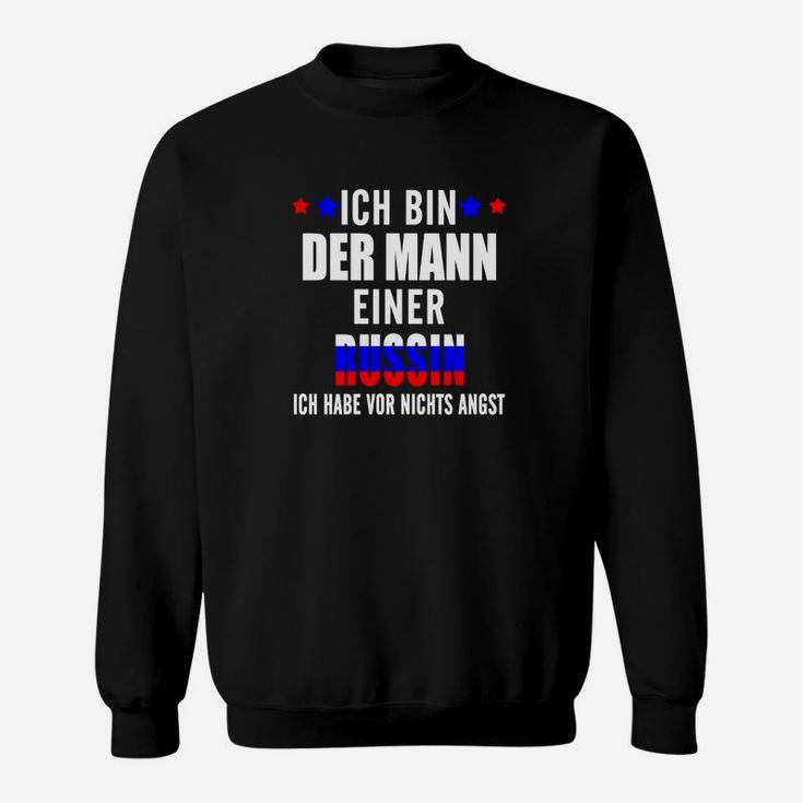 Humorvolles Herren Sweatshirt Mann einer Russin mit witzigem Spruch