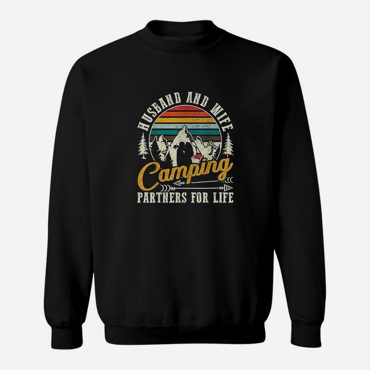 Husband And Wife Camping Partners For Life Sweet Sweatshirt