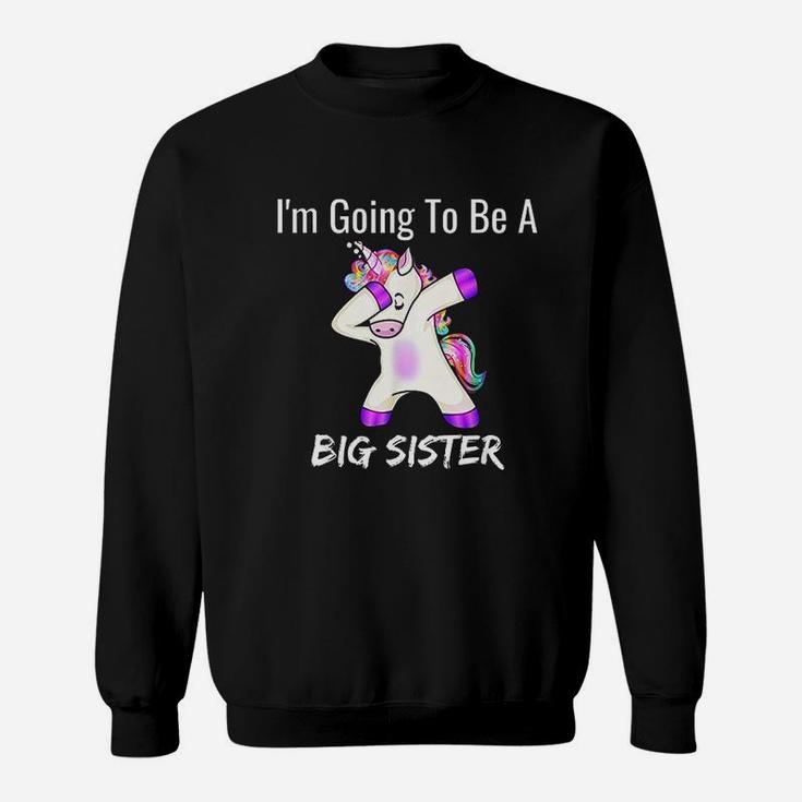 I Am Going To Be A Big Sister Girls Cute Unicorn Sweat Shirt