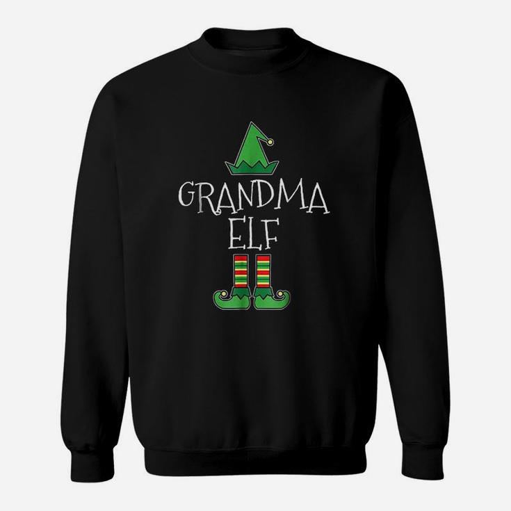 I Am Grandma Elf Matching Family Group Christmas Sweat Shirt