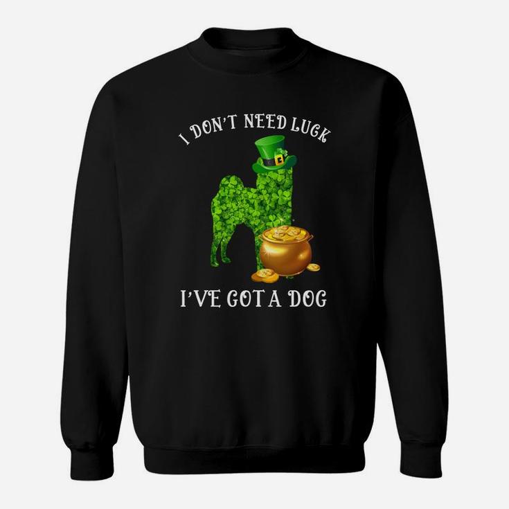 I Do Not Need Luck I Have Got A Shiba Inu Shamrock St Patricks Day Dog Lovers Sweat Shirt