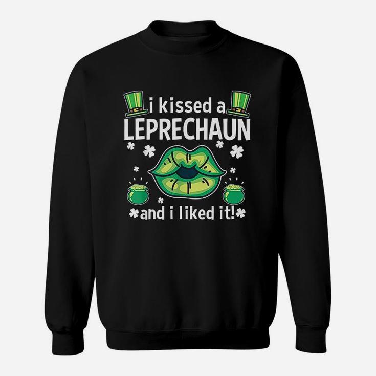 I Kissed A Leprechaun And I Liked It Funny St Patricks Day Sweat Shirt