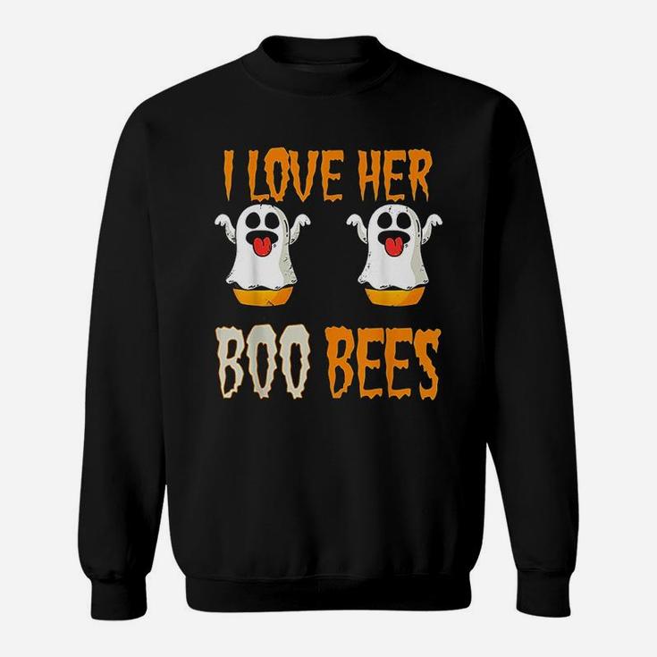 I Love Her Boo Bees Matching Couples Halloween Costume Sweat Shirt