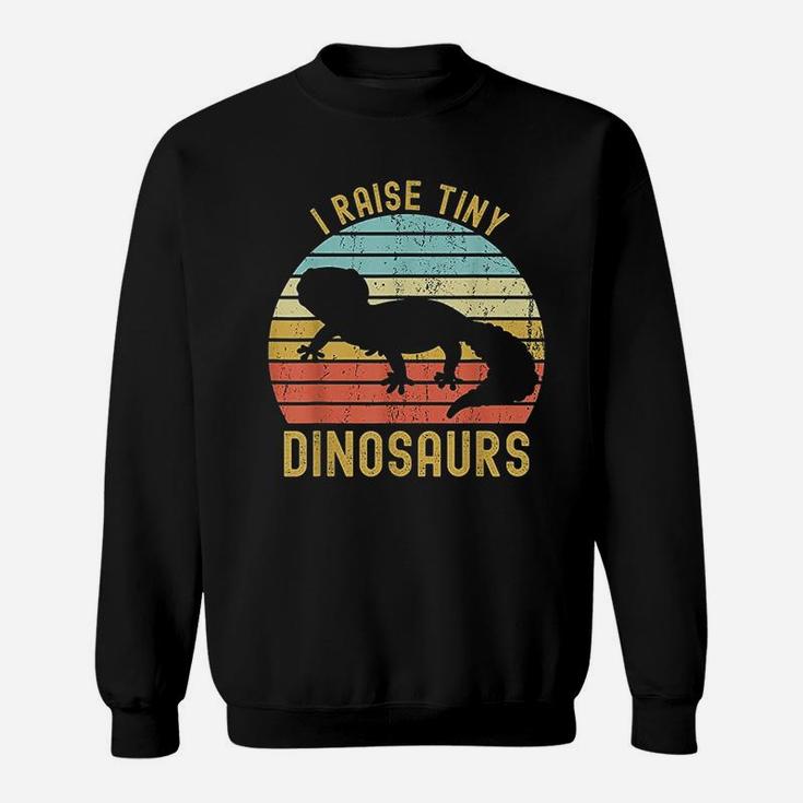 I Raise Tiny Dinosaurs Leopard Gecko Mom Dad Reptile Sweat Shirt | Seseable