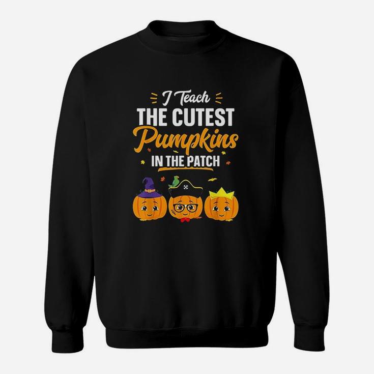 I Teach The Cutest Pumpkins In The Patch Funny Halloween Sweat Shirt