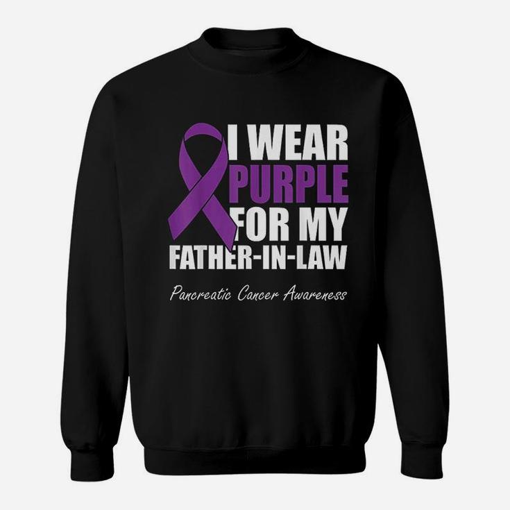 I Wear Purple For My Father In Law Pancreatic Canker Sweat Shirt