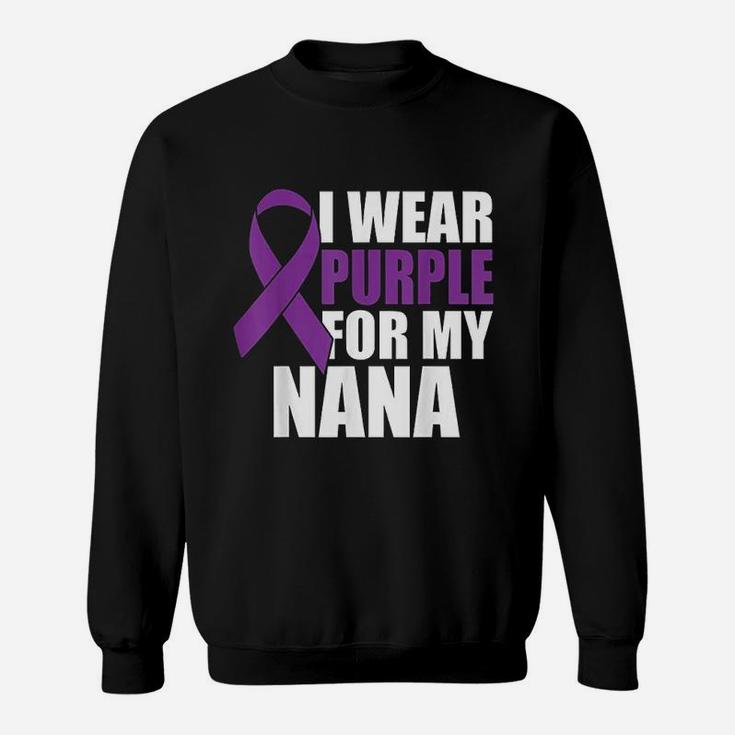 I Wear Purple For My Nana Pancreatic Awareness Sweat Shirt