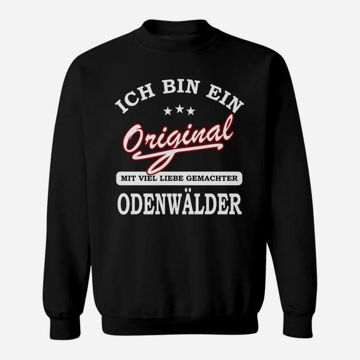 Ich bin ein Original Odenwälder Sweatshirt, Schwarzes Design mit Liebe