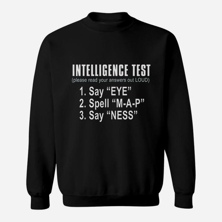 Intelligence Test Say Eye M A P Ness Funny Dad Joke Sweatshirt