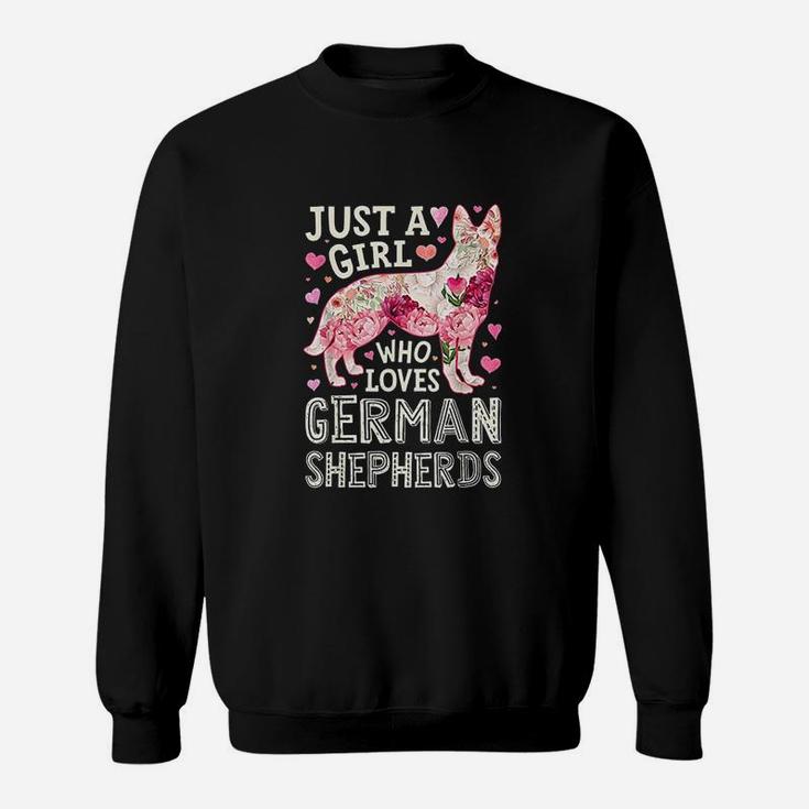 Just A Girl Who Loves German Shepherds Dog Sweat Shirt