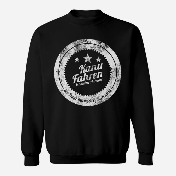 Kanu Fahren Schwarzes Sweatshirt, Ideal für Paddel-Enthusiasten