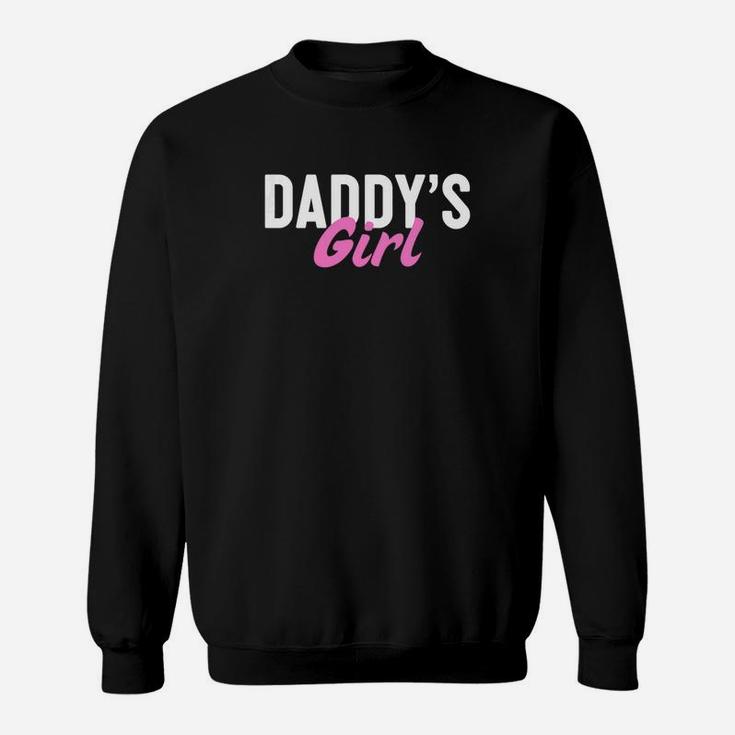 Kids Daddys Girl Pink Text Kids Fathers Day Premium Sweat Shirt