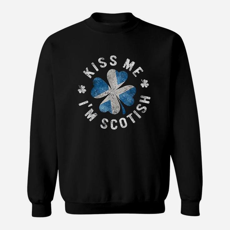 Kiss Me I Am Scottish St Patricks Day Scotland Sweatshirt