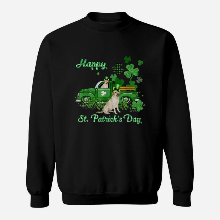Labrador Retriever Riding Green Truck St Patricks Day Dog Lovers Gift Sweatshirt