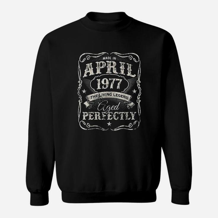 Legends Were Born In April 1977 Vintage 44th Birthday  Sweat Shirt