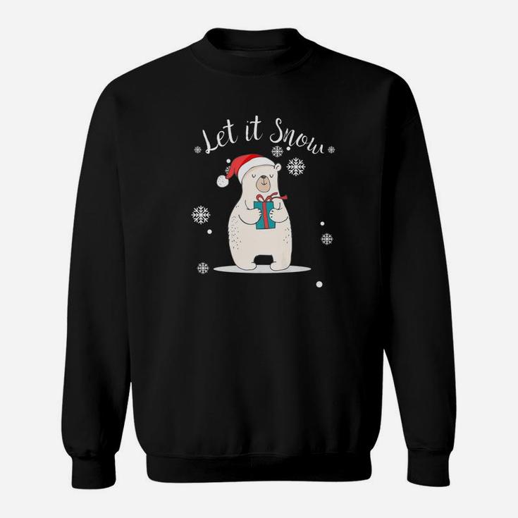 Let It Snow Polar Bear Xmas Holiday Spirit Animal Sweat Shirt