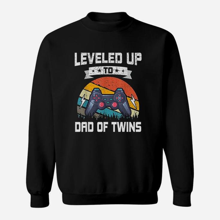 Leveled Up To Dad Of Twins Funny Video Gamer Fathers Day Sweat Shirt