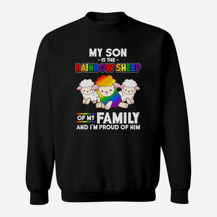 Lgbt My Son Is The Rainbow Sheep Mom Mothers Day Sweat Shirt