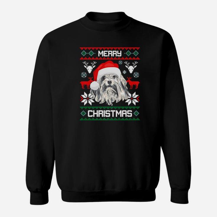 Little Lion Dog Merry Christmas Dog Gift Xmas Sweat Shirt