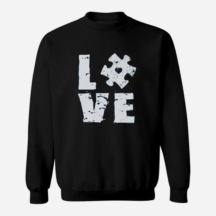 Love Puzzle Autism For Men Autsm Awareness Puzzle Gifts Sweat Shirt