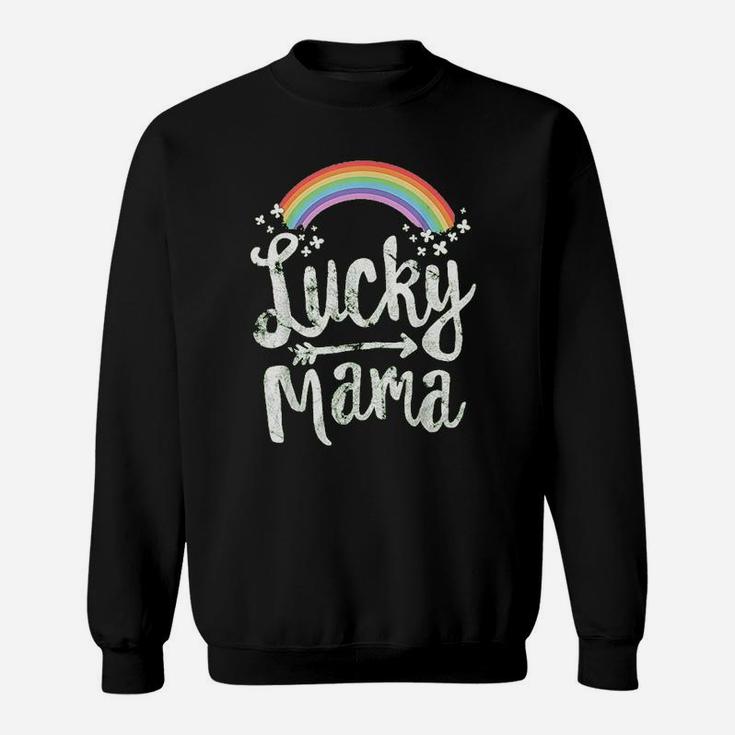 Lucky Mama Family St Patricks Day Mom Mothers Day Sweat Shirt