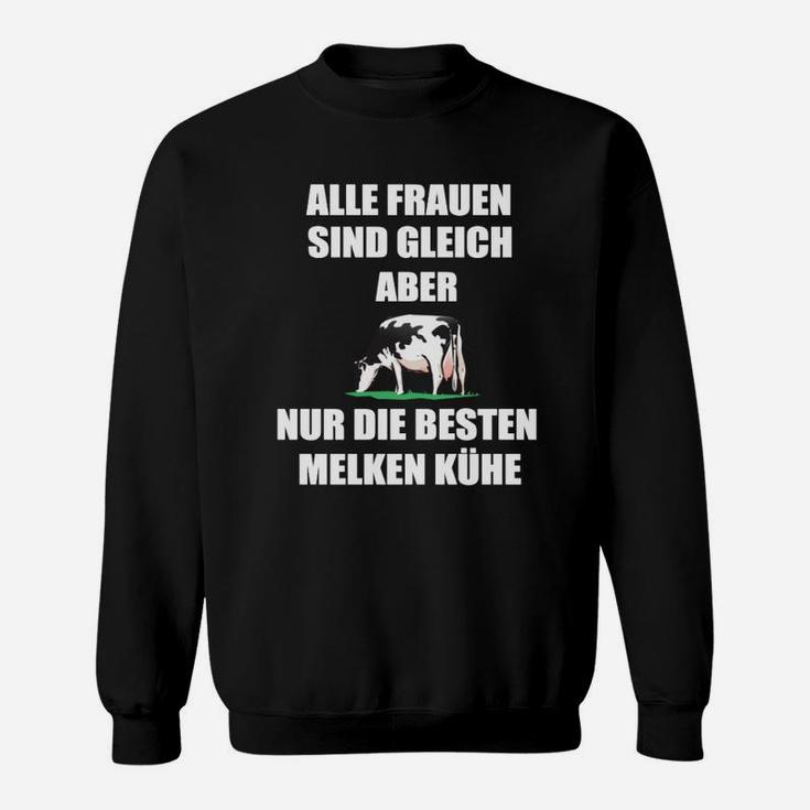 Lustiges Bauernhof Sweatshirt Beste Frauen melken Kühe, Damen Tee