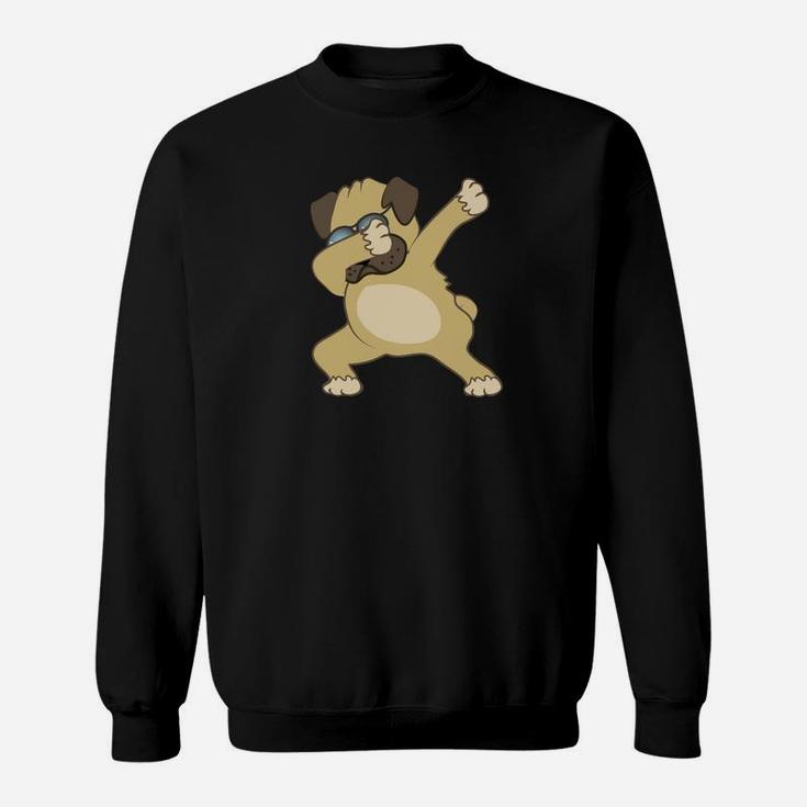 Lustiges Tanzenbären-Motiv Sweatshirt in Schwarz, Party Bär Tee