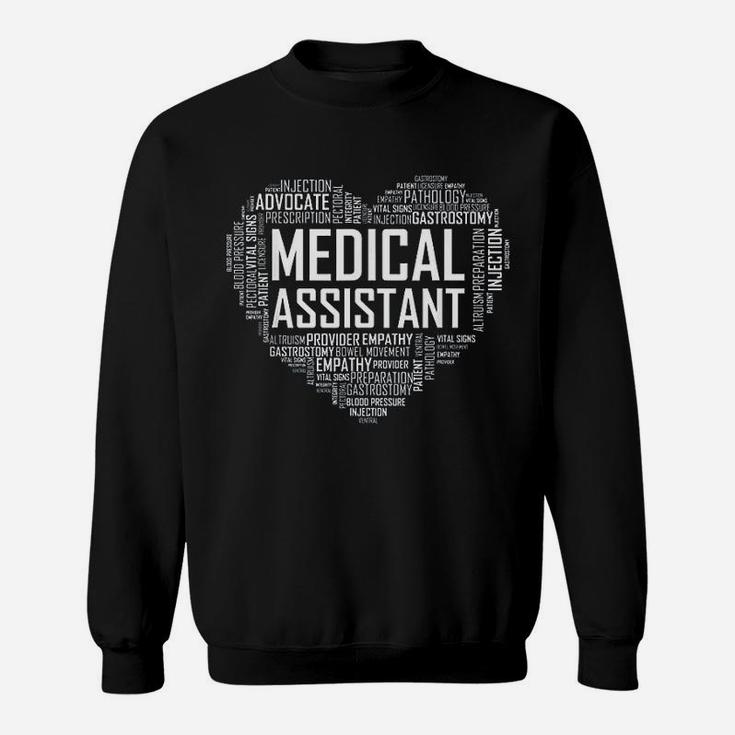 Ma Medical Assistant Heart Love Gift Clinical Nurse Sweat Shirt