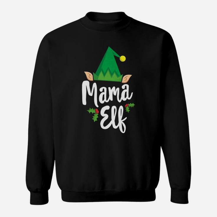 Mama Elf Christmas Matching Family Festive Gift Sweat Shirt