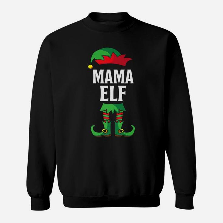 Mama Elf Costume Christmas Holiday Matching Family Sweat Shirt