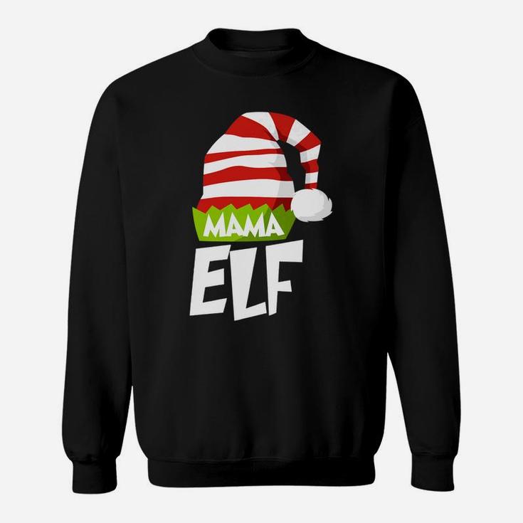 Mama Elf Family Christmas Matching Xmas Pajama Gift Sweat Shirt