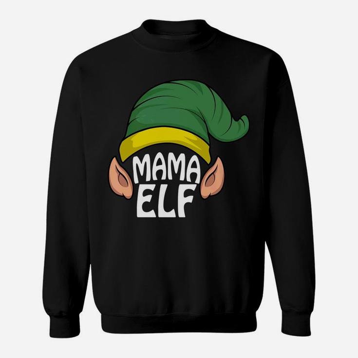 Mama Elf Funny Christmas Ugly Sweater Style Sweat Shirt