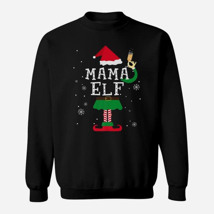 Mama Elf Matching Family Christmas Pajamas Elves Sweat Shirt