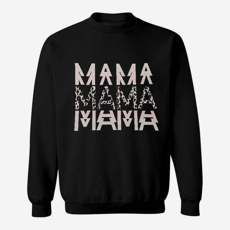 Mama For Women Mom Holiday Tops Funny Leopard Graphic Sweat Shirt