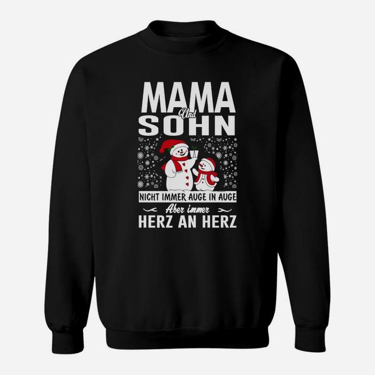 Mama und Sohn Partnerlook Sweatshirt, Herz an Herz Design