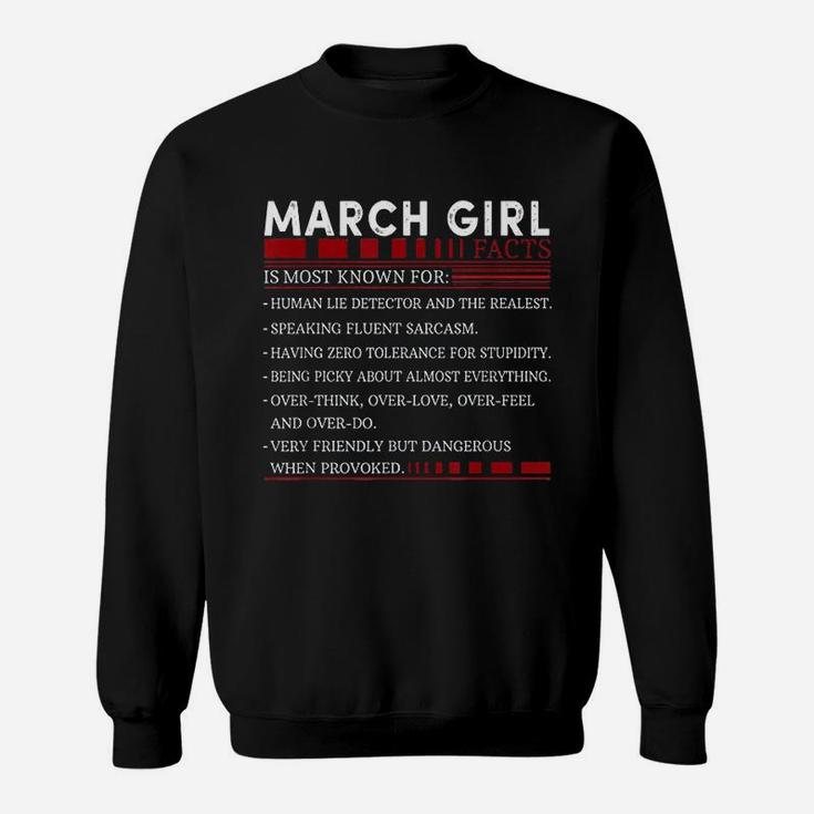 March Girl Facts Is Most Known For Human Lie Detector T-Shirt March Girl Facts Is Most Known For Human Lie Detector T-Shirt