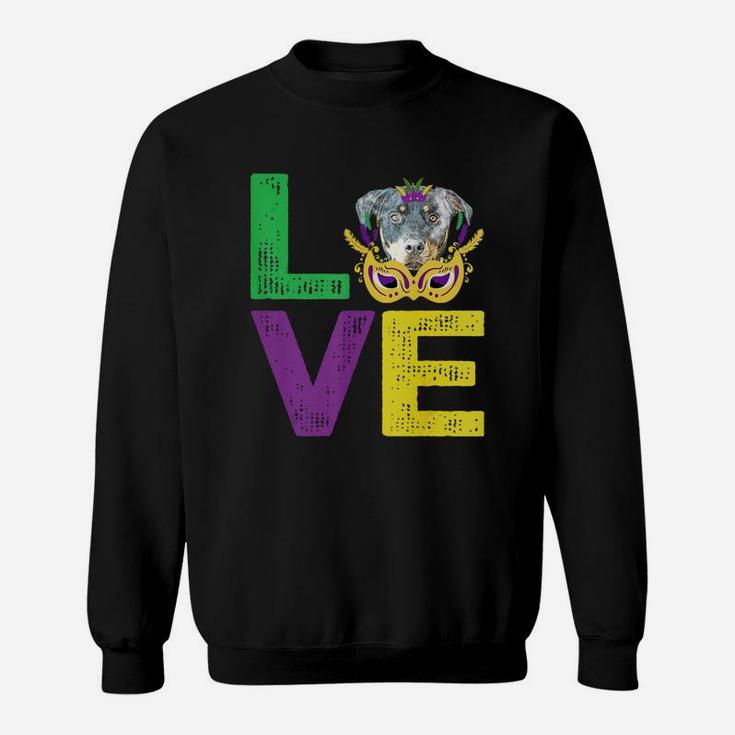 Mardi Gras Fat Tuesday Costume Love Rottweiler Funny Gift For Dog Lovers Sweat Shirt