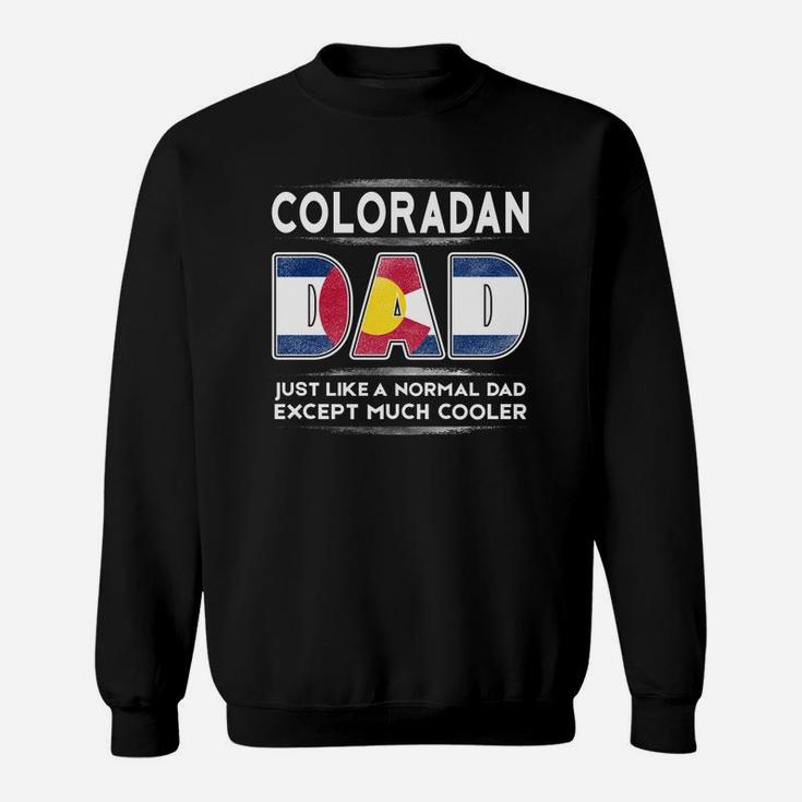 Mens Colorado Dad Is Cooler Promoted To Daddy Sweat Shirt