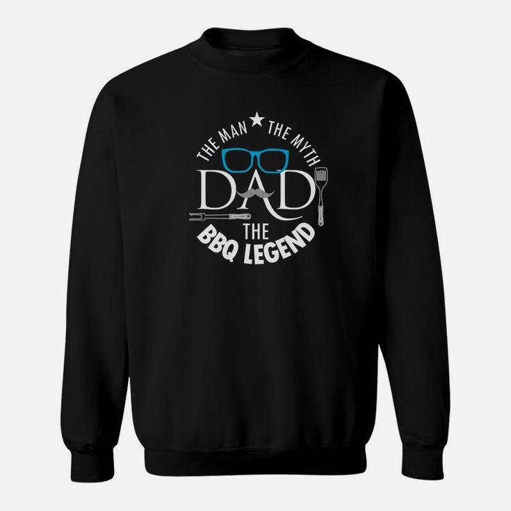 Mens Dad The Man The Myth The Bbq Legend Gift Fathers Day Grill Premium Sweat Shirt