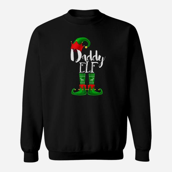 Mens Daddy Elf Matching Family Christmas Pajama Shirt Gift Men Sweat Shirt