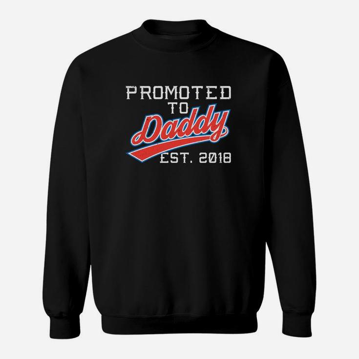 Mens Mens Promoted To Daddy Est 2018 New Dad Gift Sweat Shirt