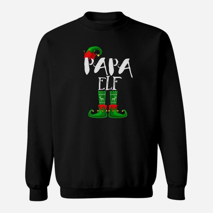Mens Papa Elf Matching Family Christmas Pajama Shirt Gift Men Sweat Shirt
