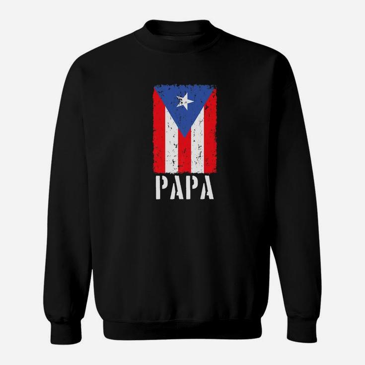 Mens Puerto Rican Papa Puerto Rico Flag Sweat Shirt