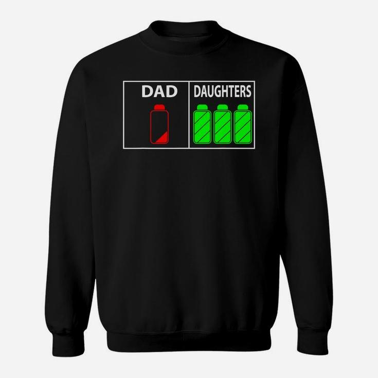 Mens Triplet Dad Of Three Daughters Shirt Funny Fathers Day Gift Sweat Shirt