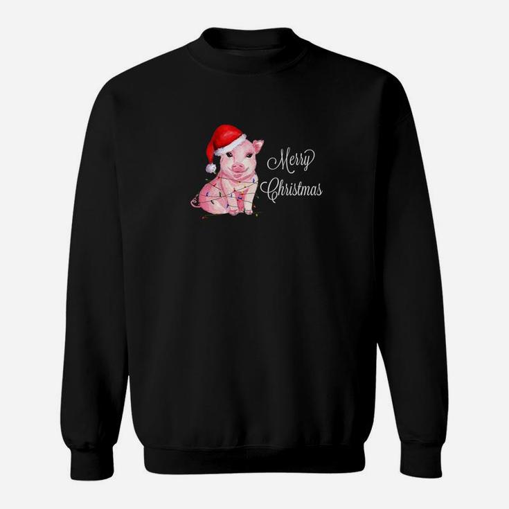Merry Christmas Pig Lovers Farmer Funny Sweat Shirt