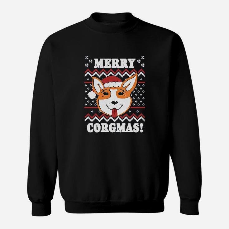 Merry Corgmas Corgi Dog Mom Ugly Christmas Sweat Shirt