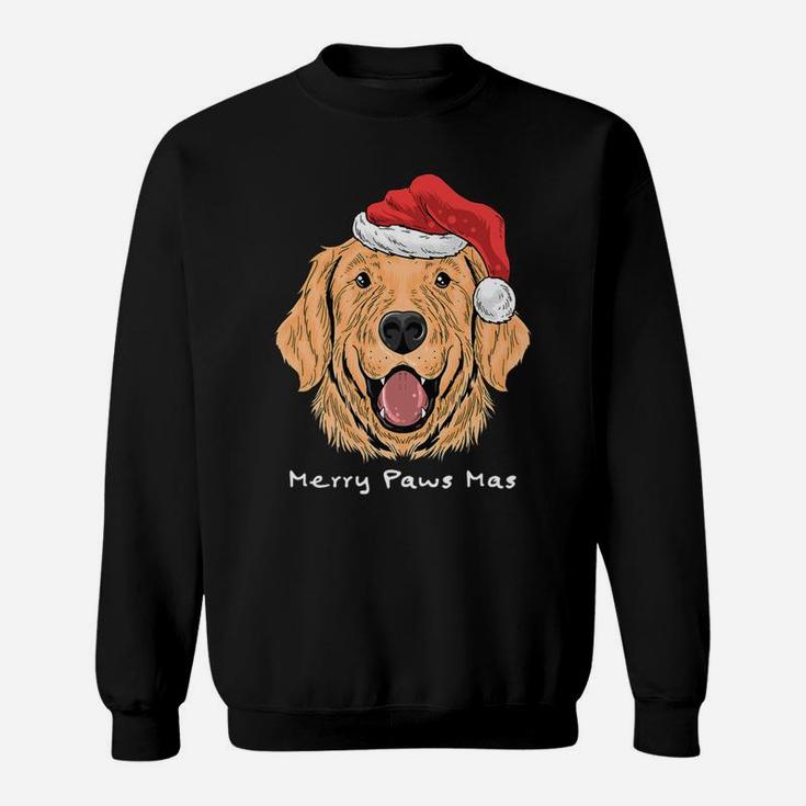 Merry Paws Mas Funny Dog Lover Christmas Sweat Shirt