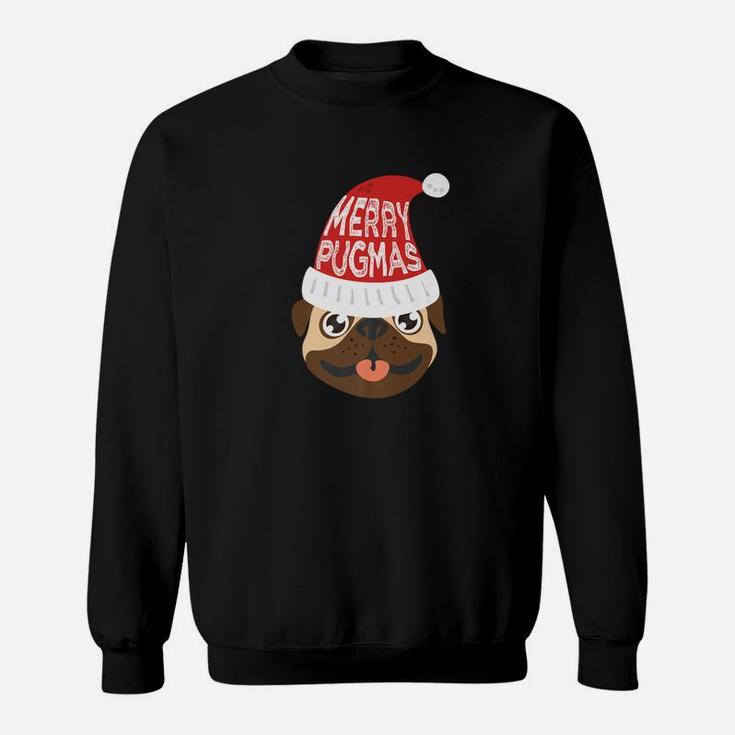 Merry Pugmas Christmas Pug Lovers Gift Pug Mom Dad Sweat Shirt